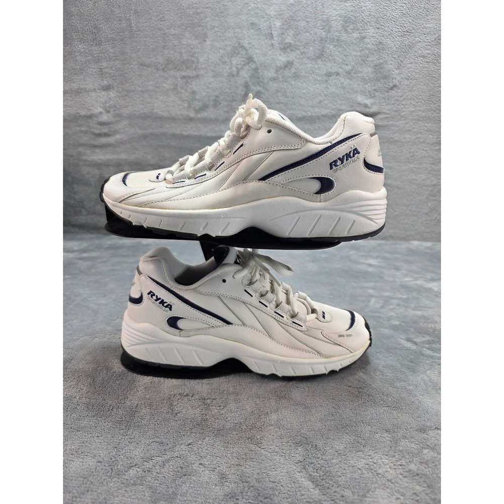 Ryka Sport Walker II Womens White Navy Walking Shoes 2439882-107 Size 8 M